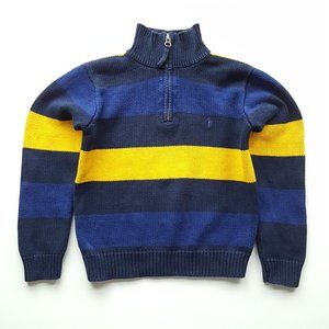 POLO by Ralph Lauren Striped Quarter Zip Sweater